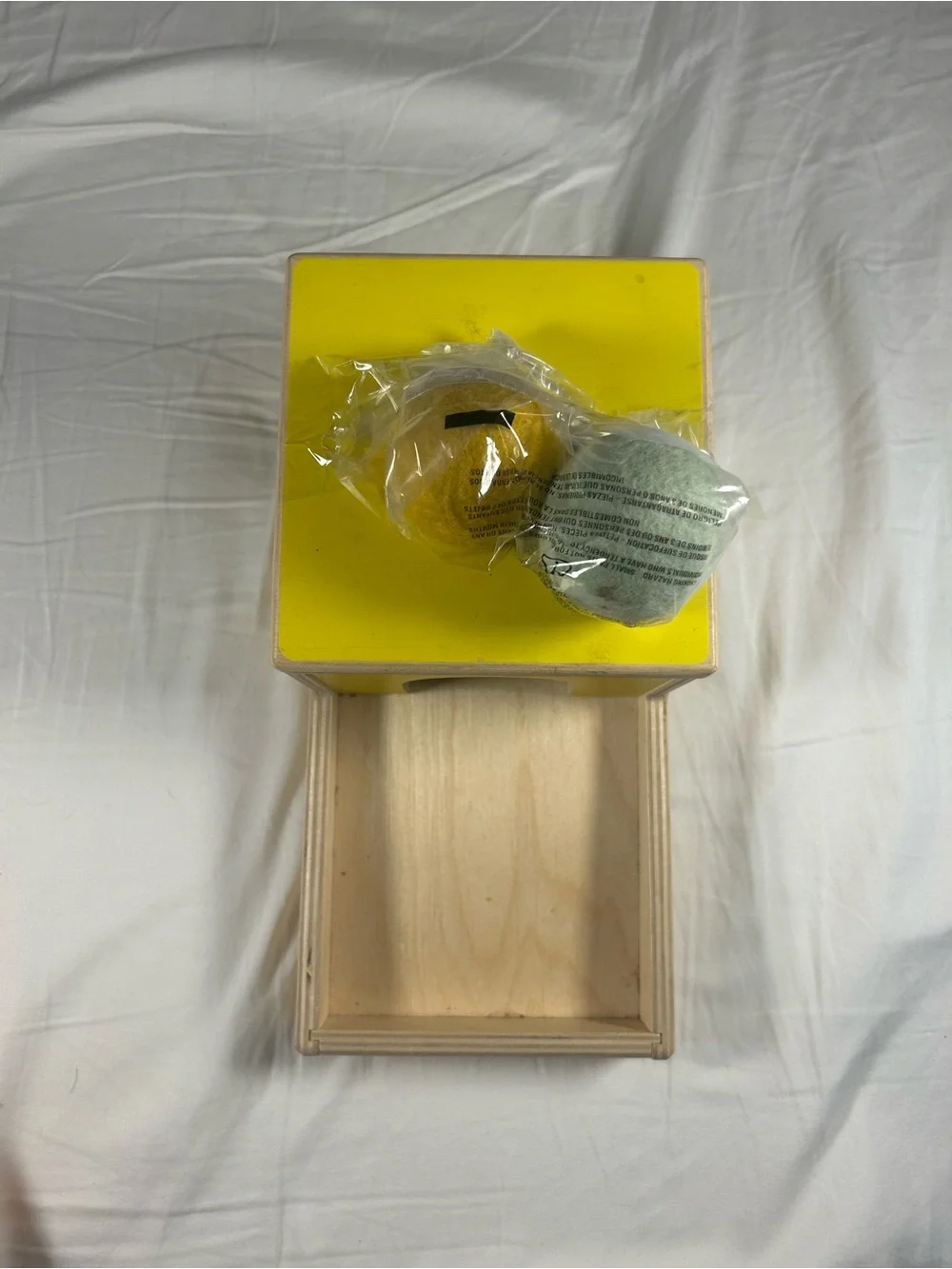 Lovevery object permanent box Wooden Drop-and-Catch Activity Box